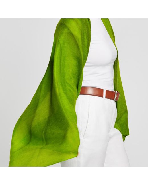 Auguri Green Earth Print Scarf