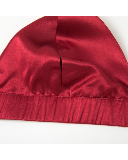 Soft Strokes Silk Red Classic Pure Silk Bralette Ruby