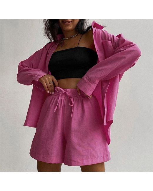 Lula-Ru Pink Lucy Cotton Shirt