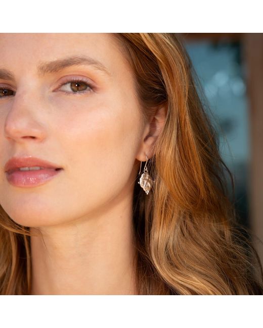 Seven Saints Metallic Pisces Vintage-Style Dangle Earrings, Rhodium Plated