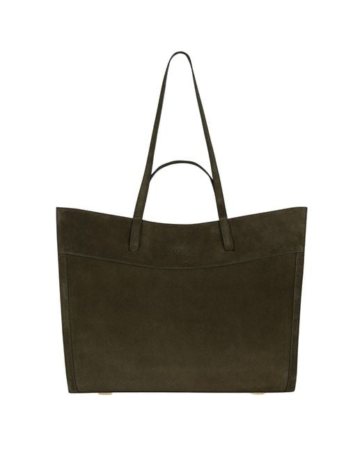 Saonara Brand Green Shopping Bag Suede