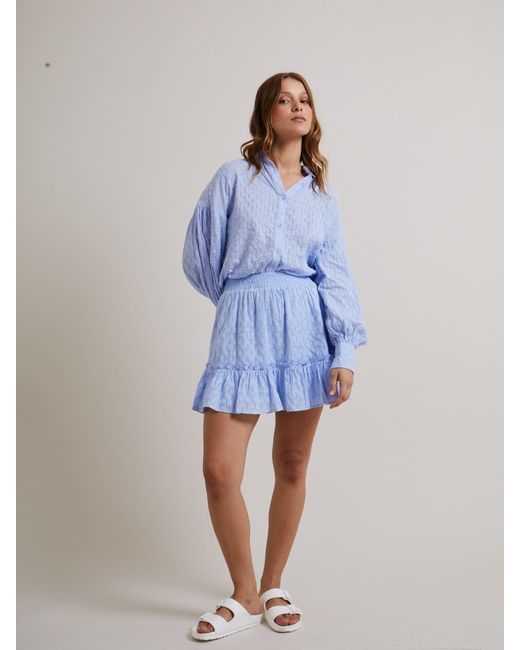 Lula-Ru Blue Ida Cotton Shirt