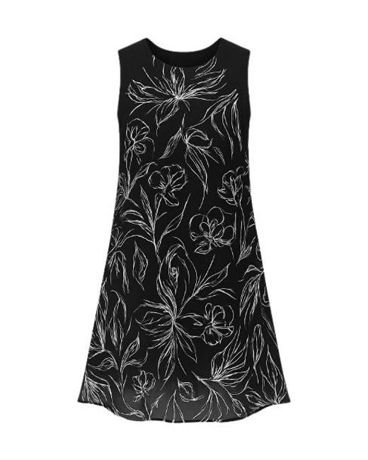 Conquista Black Summer A Line Chiffon Dress