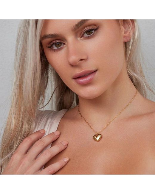 Adriana Pappas Designs Metallic Heart Padlock Necklace