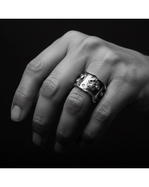 Tg-Jewellery by Tamara Gervasio Green Skulls And Bones Ring – Sterling
