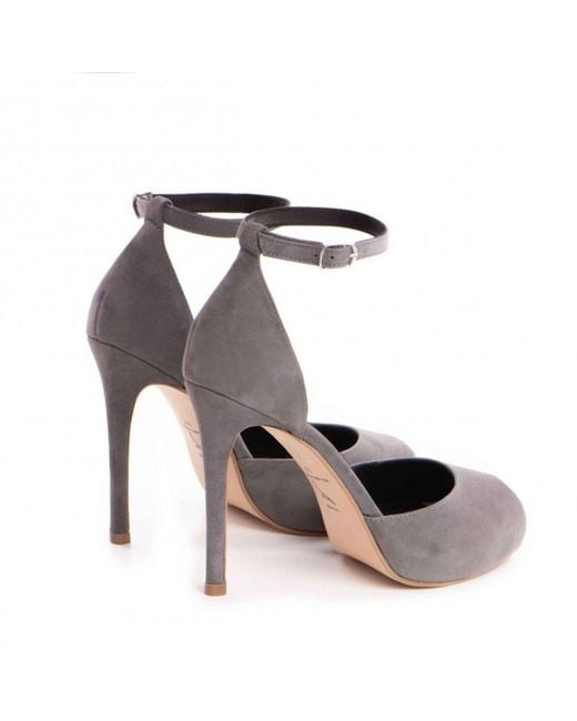 The 5Th Element Gray Suede Platform Barbie Sandal