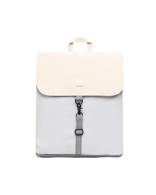 Lefrik White Handy Mini Backpack Concrete Block