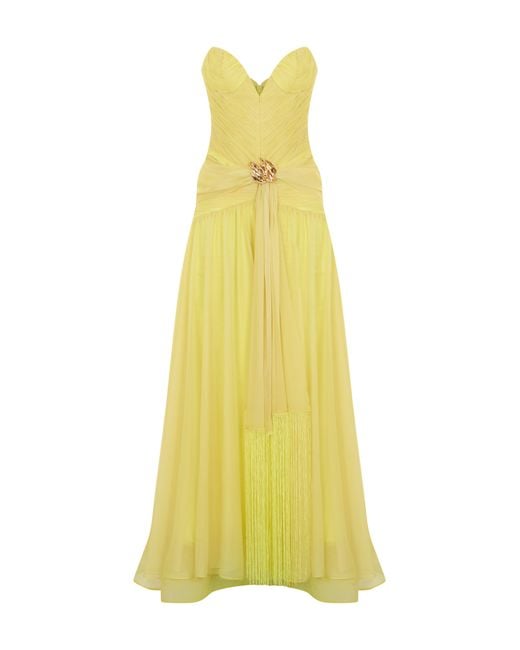 Tuba Ergin Yellow Charlotte Maxi Dress