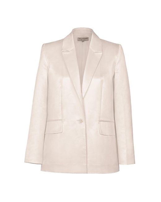 Anse Victorin Natural Claire Silk Cotton Blazer