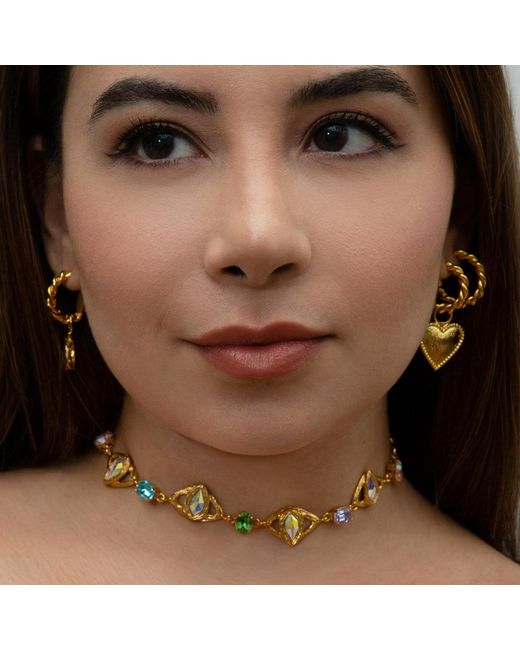 Eyeconic by Samar Ajram Metallic Ayunik Hoop Earrings