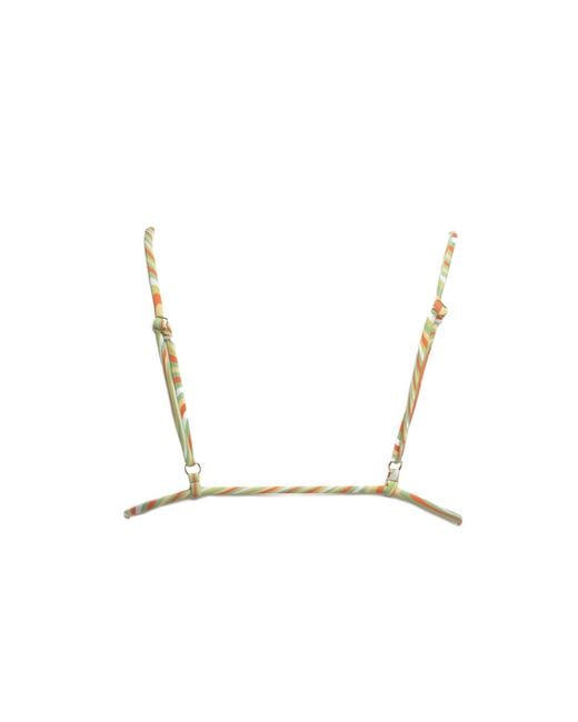 Patti Jane Swim Metallic Sharon's Groovy Front Tie Triangle Bikini Top