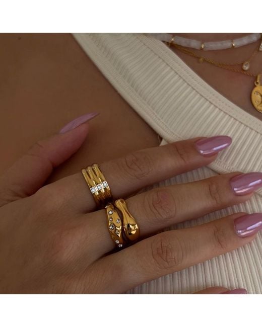 Mg Jewelry Metallic Tres Rings