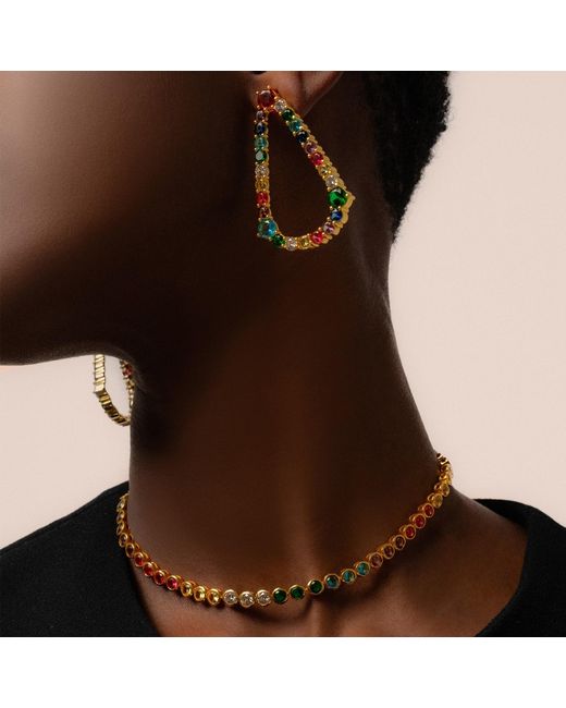 Lavani Jewels Metallic Multicolored Giulietta Tears Earrings