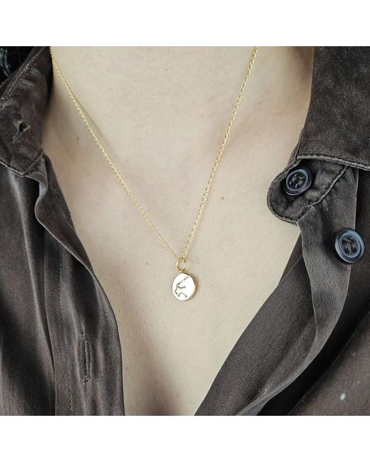 Harfi Metallic Aquarius Plated Constellation Star Map Pendant Charm Necklace