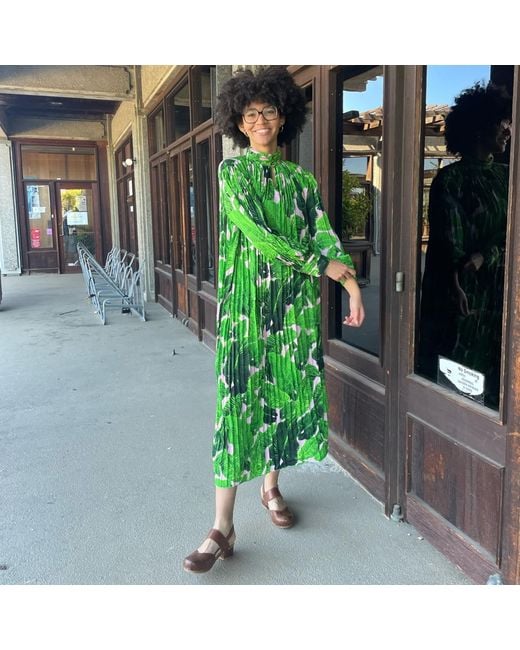 Zasta Studio Green Summer Print Edition Cotton Dress Nine