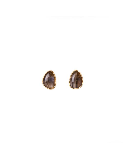 Christina Greene White Stud Earrings