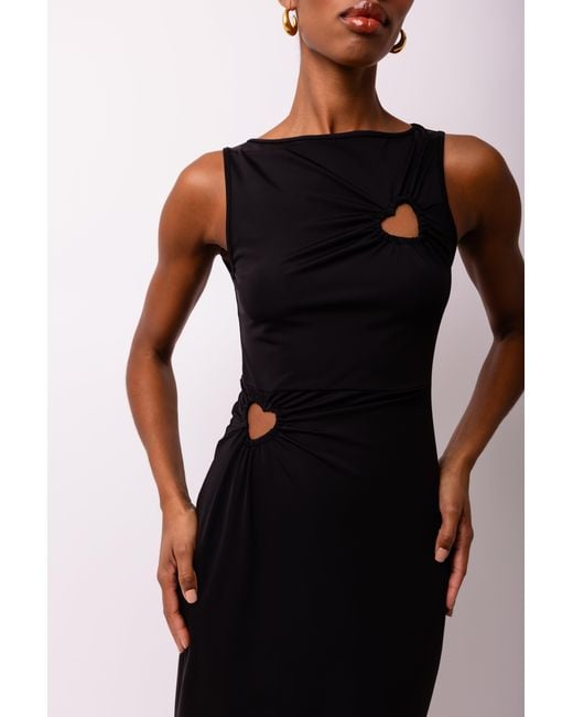 Amy Lynn Black Harlie Heart Cut Out Maxi Dress