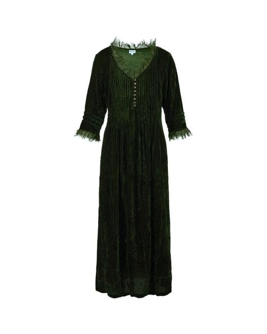 At Last Black Silk Velvet Annabel Maxi Dress