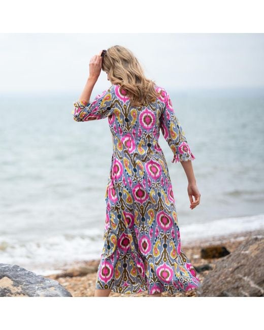 At Last Purple Cotton Annabel Maxi Dress