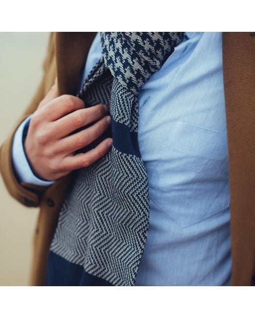 SEREN LONDON Gray Classic Scarf for men
