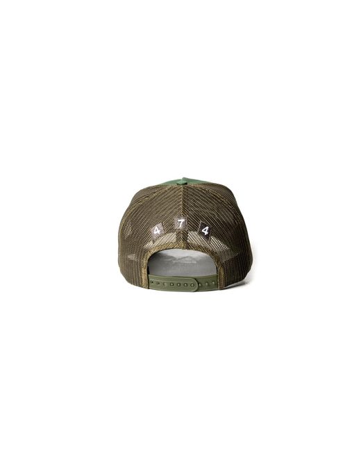474 co Green 474 Bars Embroidered Trucker Hat for men