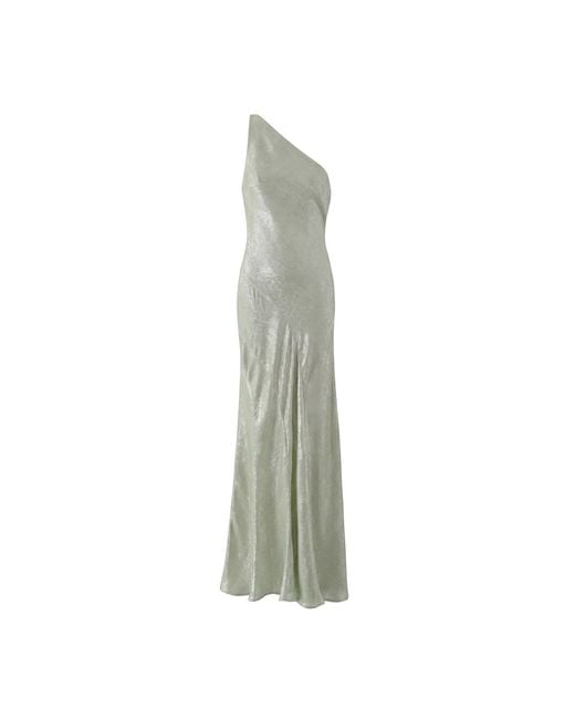 Aisl Green One-Shoulder Maxi Dress