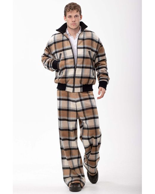 Maison Bogomil Multicolor Plaid Bomber Jacket for men
