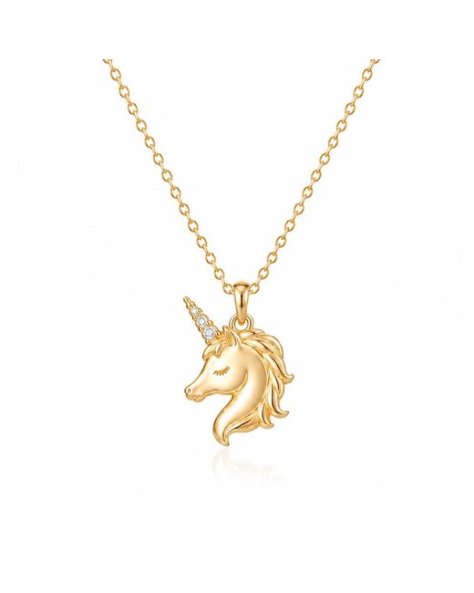 Ormiro Metallic Unicorn Necklace