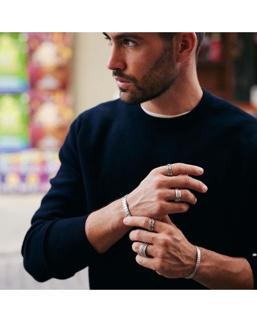 Charlotte's Web Jewellery White Unity Spinning Ring for men
