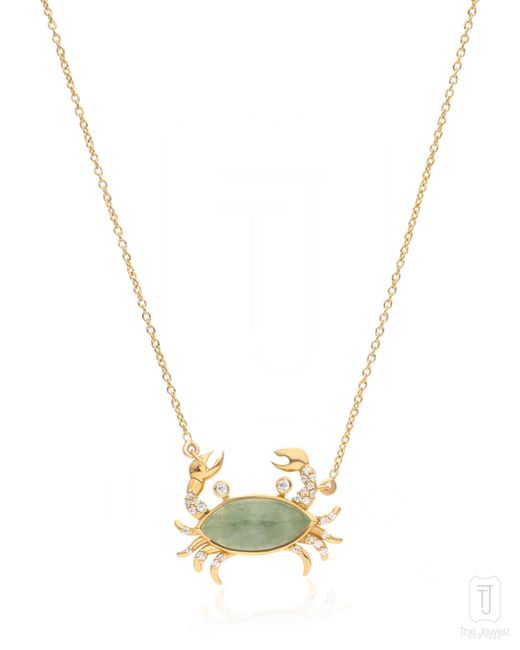 The Jewelz Metallic Crab Flow Aventurine Necklace For Gifting