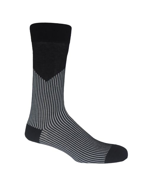 Peper Harow - Made in England Blue V-Stripe Socks – Bundle for men
