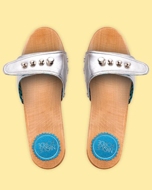 Nique Forde White Glazed Georgie Sandals
