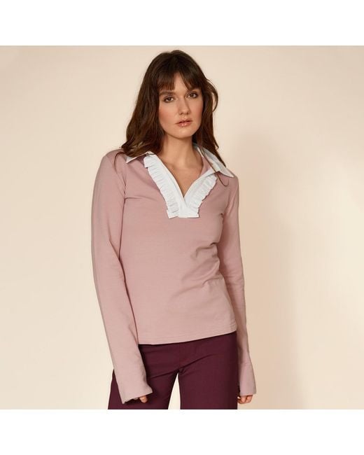 Gunda Hafner Ltd Pink Light Cotton Jersey Polo Shirt