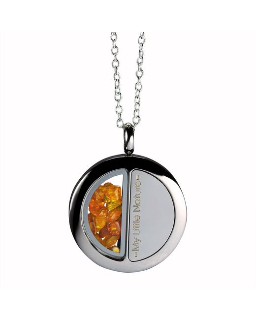 My Little Nature Multicolor Necklace With Natural Amber – Handcrafted Jewelry With Genuine Gemstone, November Birthstone Gift