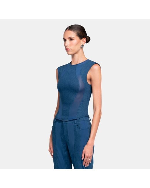 OW Collection Blue Kenna Top