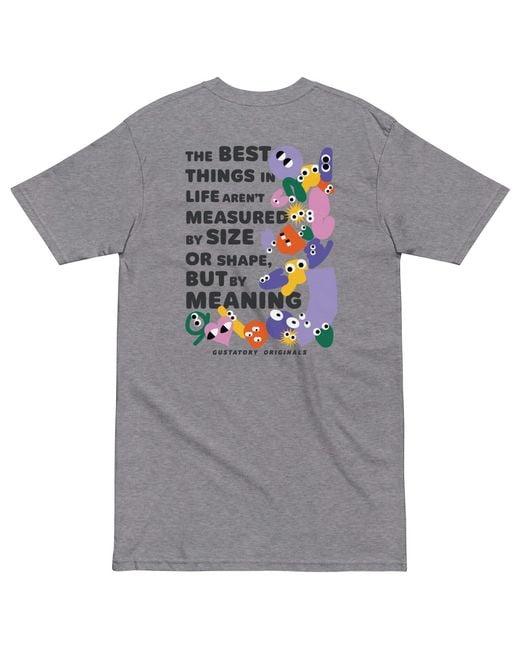 Anchor and Crew Gray Heather Gustatory Originals Shapes & Heavy Cotton Embroidered T-Shirt for men