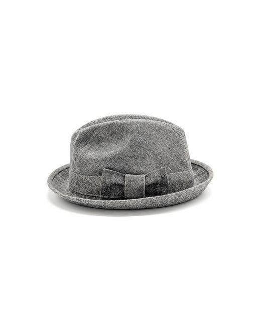 DORIA 1905 Gray Denim Fedora Hat for men