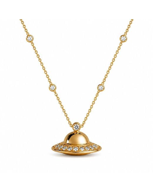 Ormiro Metallic Ufo Necklace