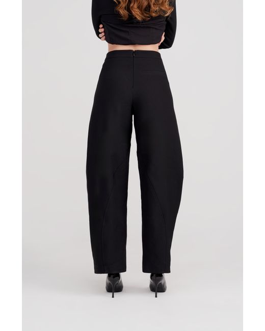 Icon Leva Black Athena Suiting Barrel Leg Pants