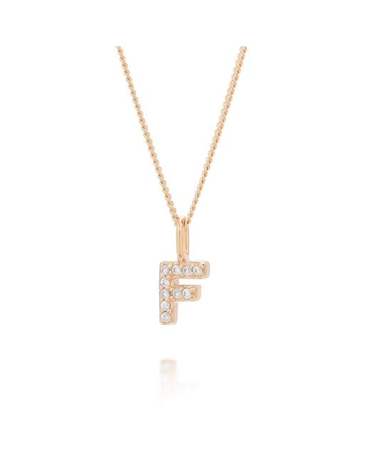 Nellou Jewellery Metallic Initial Sparkle Necklace Plated Sterling