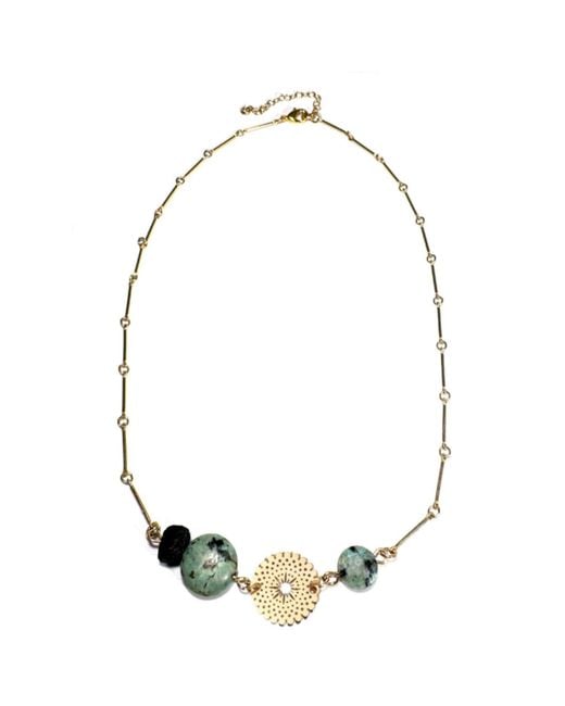 Rachel Nathan Metallic Western Horizon Necklace
