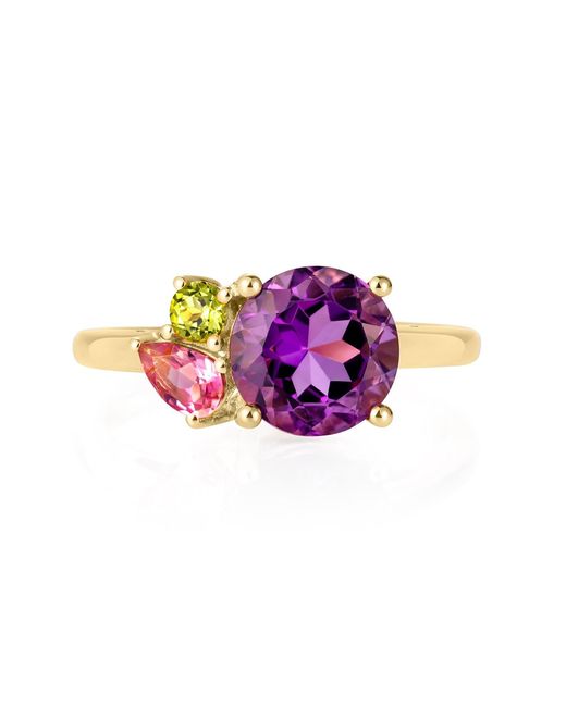Augustine Jewels Purple Amethyst Cluster Ring