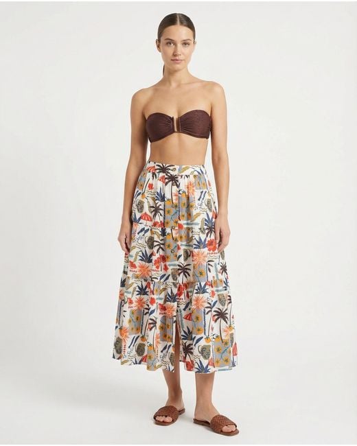 Change of Scenery White Joanna Skirt