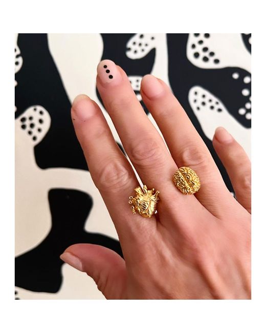 Sophie Simone Designs Metallic Ring Heart Vs Brain