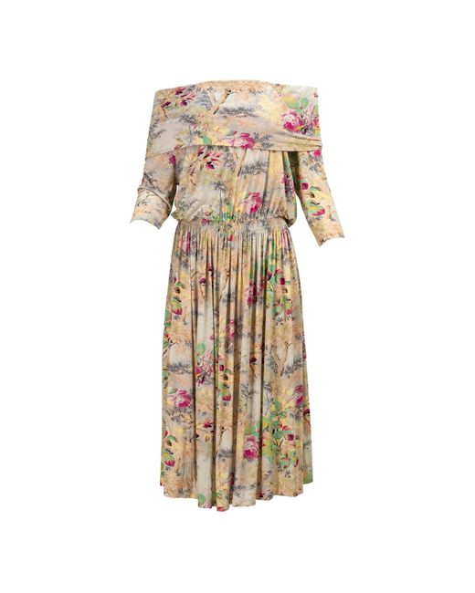 Kristinit Natural Mounia Floral Jersey Dress