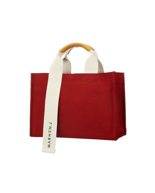 MARHEN.J Red Canvas Tote Bag