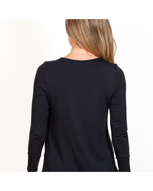 JJwinks Blue Full Moon Bra-Free Long Sleeve Lounge Top