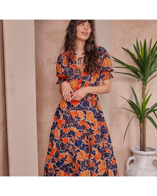 LAtelier London Red Zara Bardot Midi Dress