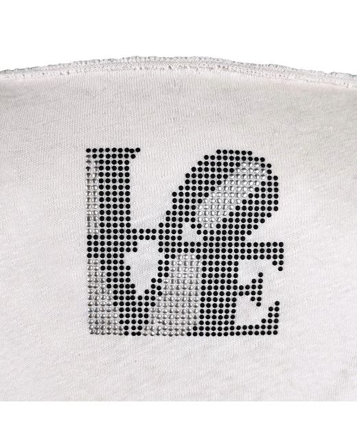 Lalipop Design Gray Long Sleeve T-Shirt With A Rhinestone Love On The Back