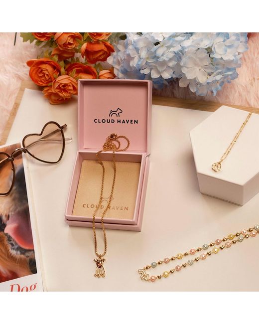 Cloud Haven Metallic Paw Print Choker Necklace